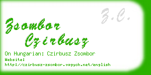 zsombor czirbusz business card